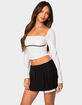 EDIKTED Coco Contrast Square Neck Top image number 3