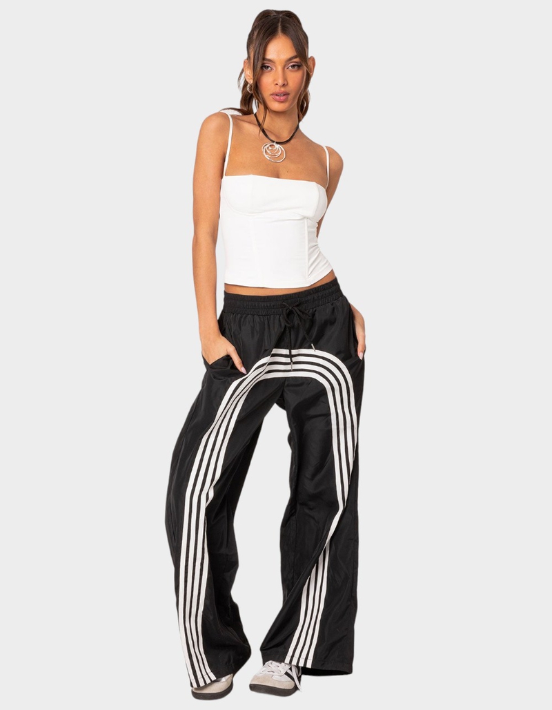 EDIKTED Wilda Striped Nylon Track Pants image number 4