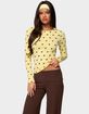 EDIKTED Maricelle Polka Dot Long Sleeve Tee EDIKTED Maricelle Polka Dot Long Sleeve Tee