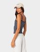 EDIKTED Gretta Striped Ribbed Tank Top image number 4