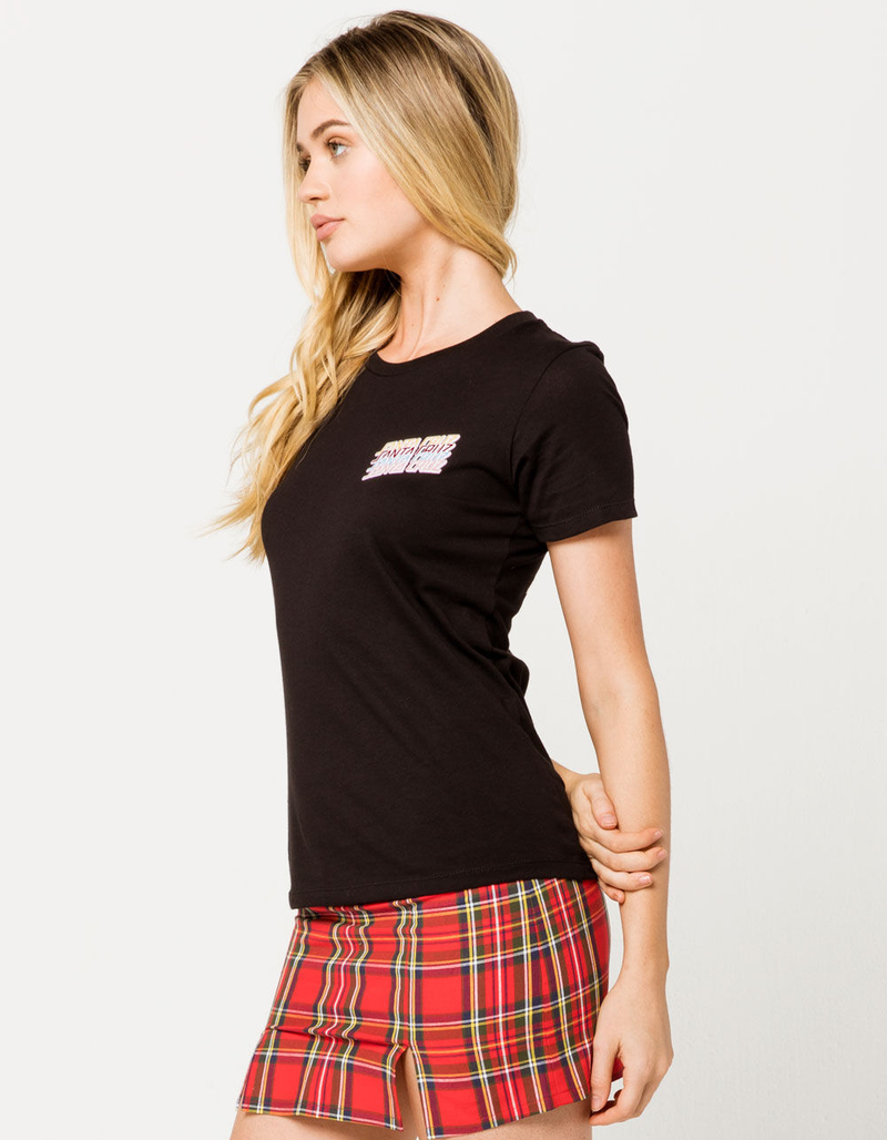 SANTA CRUZ Multi Strip Filled Black Womens Tee image number 2