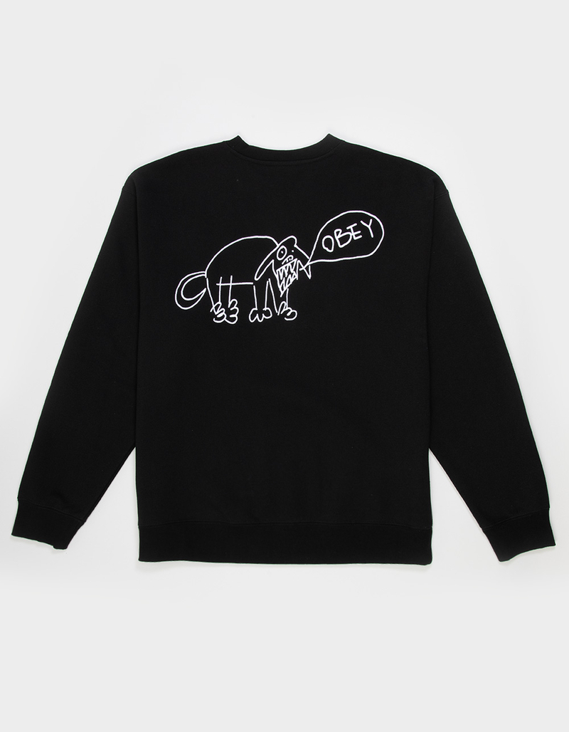 OBEY Dog Doodle Mens Crewneck Sweatshirt image number 0