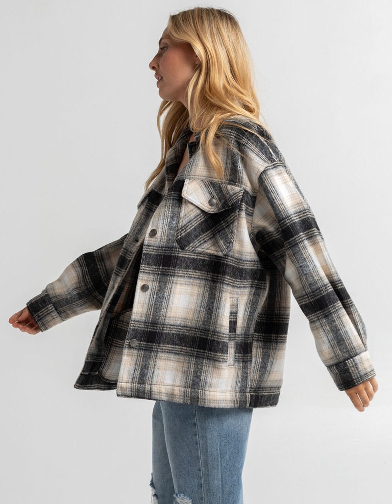 RSQ Womens Plaid Shacket image number 2