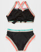 BEACH LINGO Embroidered Trim Girls Bralette Bikini Set image number 2