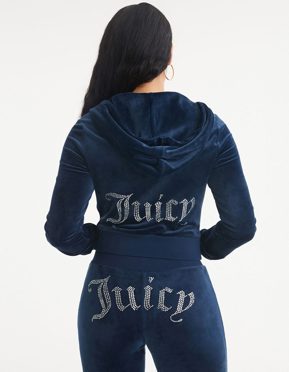 JUICY COUTURE OG Bling Womens Zip-Up Hoodie - NAVY | Tillys