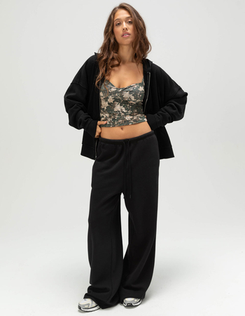 TILLYS Womens Oversized Zip-Up Hoodie Alternative Image