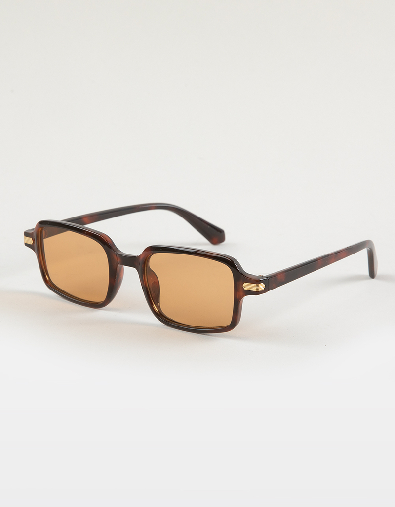 RSQ Rectangle Plastic Tortoiseshell Sunglasses image number 0