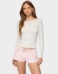 EDIKTED Semi Sheer Long Sleeve Top image number 1