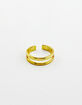 DO EVERYTHING IN LOVE 14K Gold Dipped Double Ring image number 1