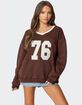 EDIKTED 76 Oversized V-Neck Sweater image number 1