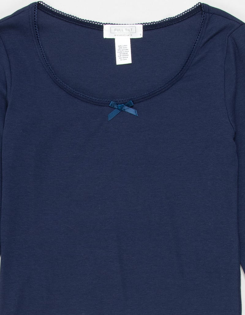 FULL TILT Bow Trim Girls Long Sleeve Tee image number 1