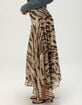WEST OF MELROSE Asymmetric Animal Print Womens Midi Skirt image number 4
