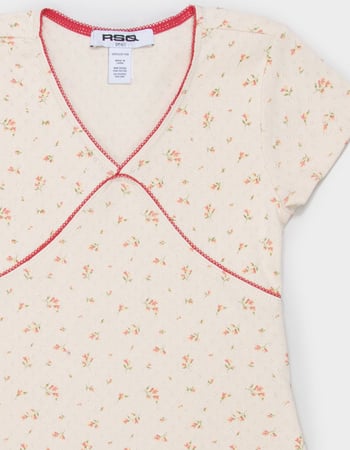 RSQ Girls Contrast Trim Ditzy Top Alternative Image