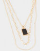 Three Layer Onyx Charm Necklace image number 2