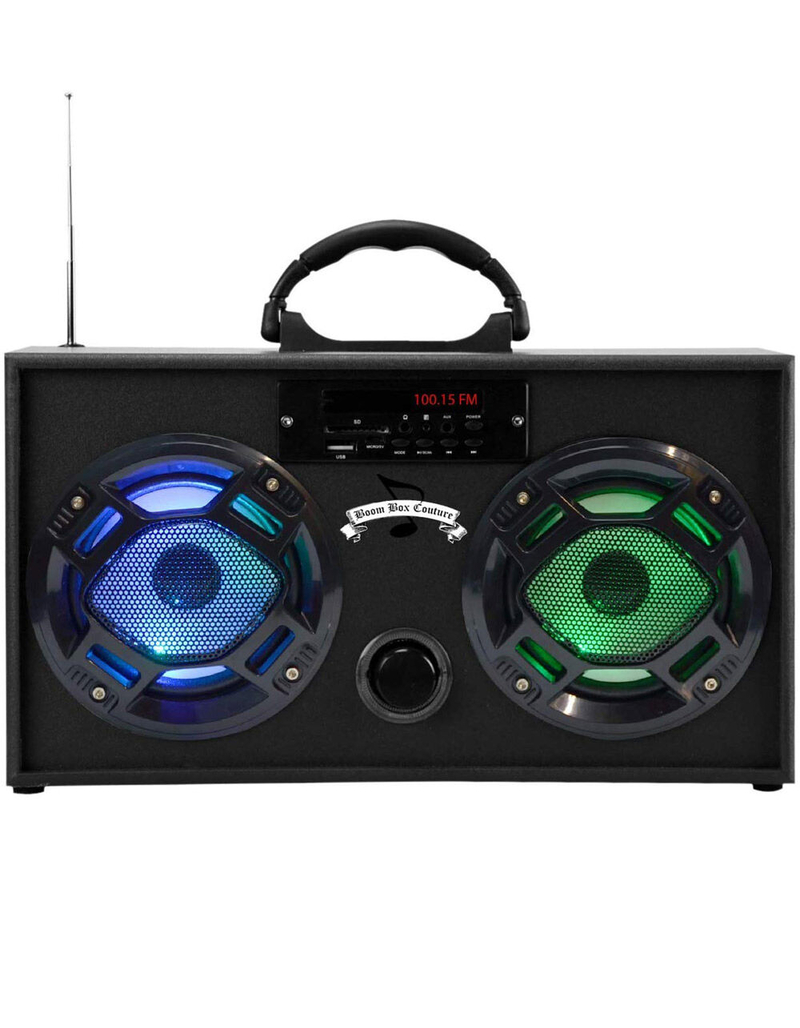 BOOM BOX COUTURE Black AMP Bluetooth Mini Boom Box image number 0