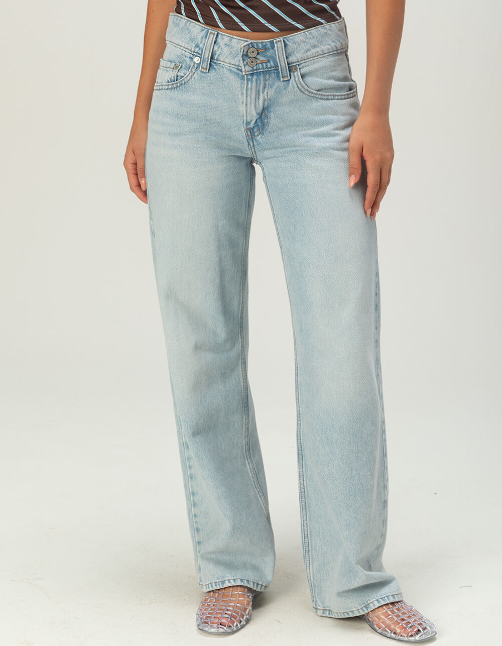 LEVI'S Superlow Loose Womens Jeans - Abraided Art - LIGHT BLAST