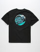 SANTA CRUZ Wave Dot Boys Black T-Shirt image number 1