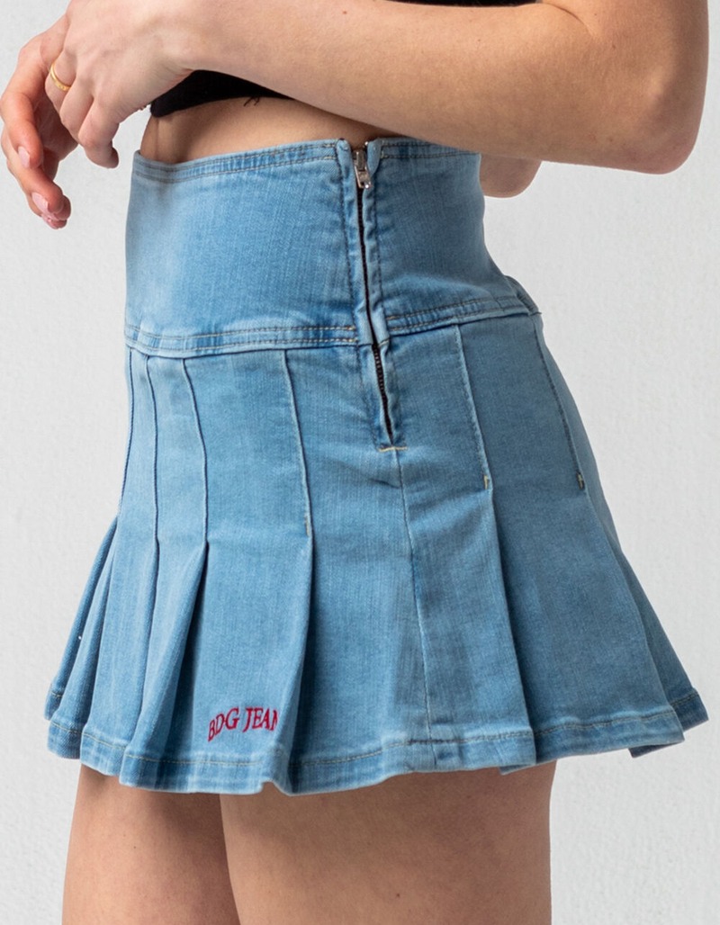 BDG Urban Outfitters Kilt Denim Mini Skirt image number 1