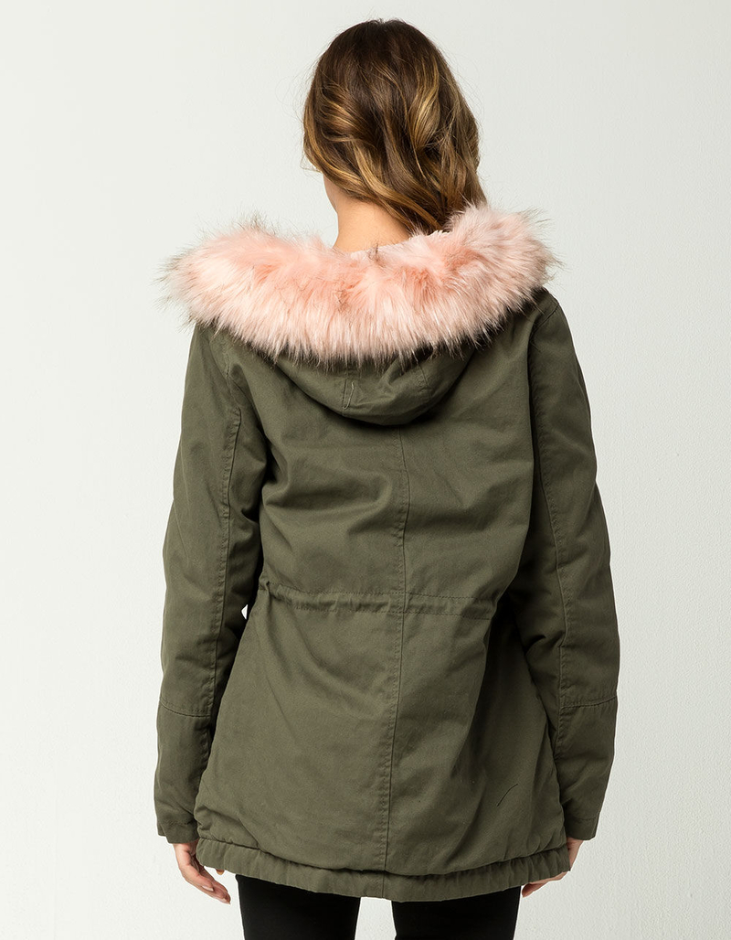 CI SONO Fur Trim Womens Parka Jacket image number 2