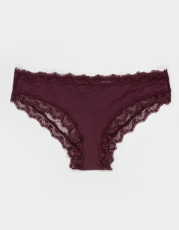 FULL TILT Polka Dot Lace Trim Bikini Panties Primary Image