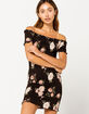 HEART & HIPS Smocked Black Off The Shoulder Dress image number 1