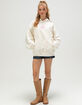 HAPPY CAMP3R Snowflakes Puff Womens Hoodie image number 5