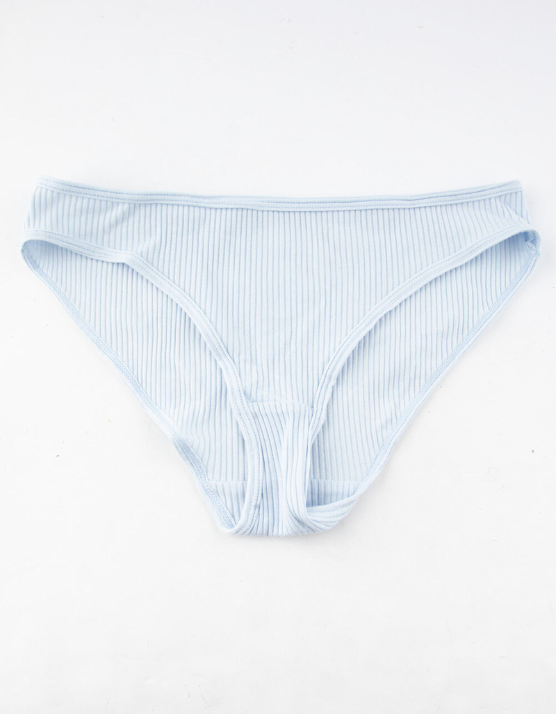 FULL TILT Ribbed Light Blue Hipster Panties image number 0