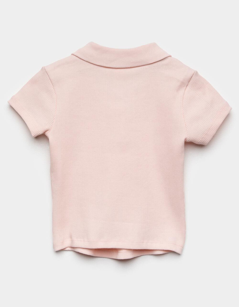FULL TILT Solid Girls Light Pink Polo Shirt image number 1