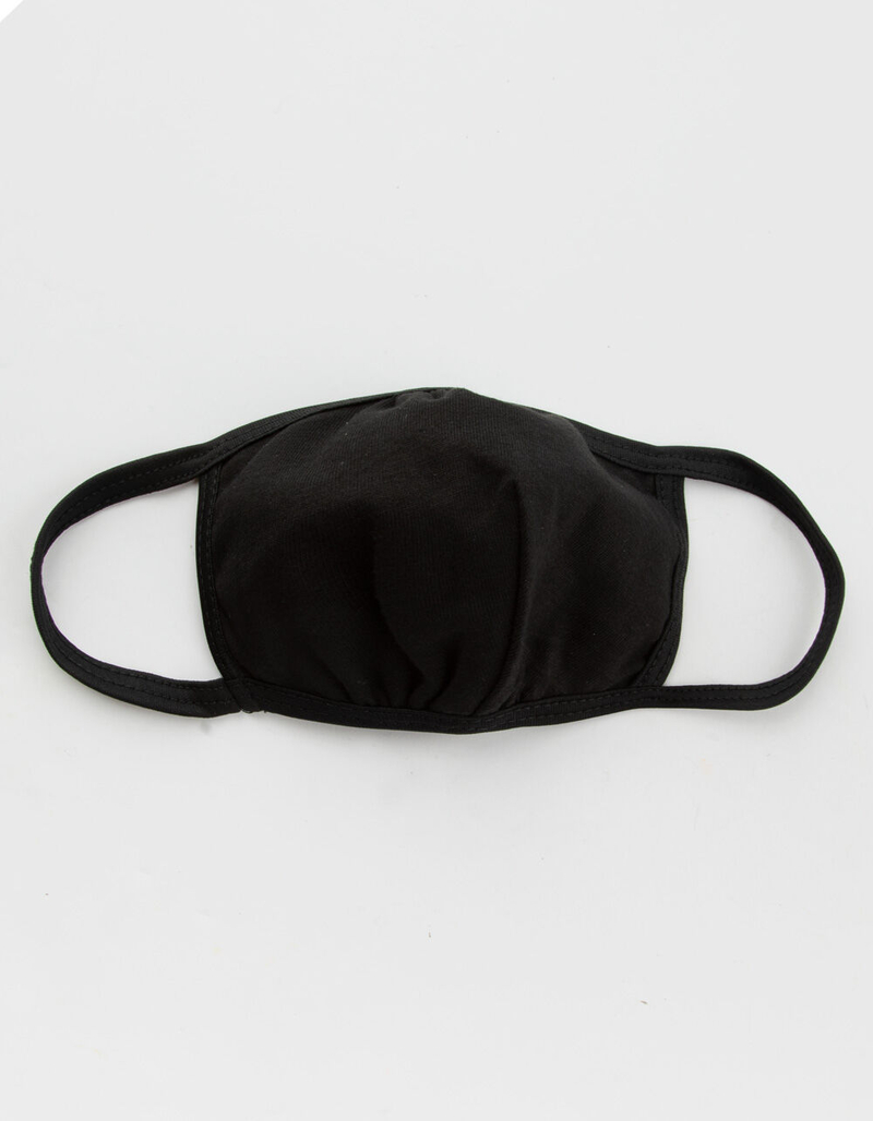 Solid Kids Black Fashion Face Mask image number 0