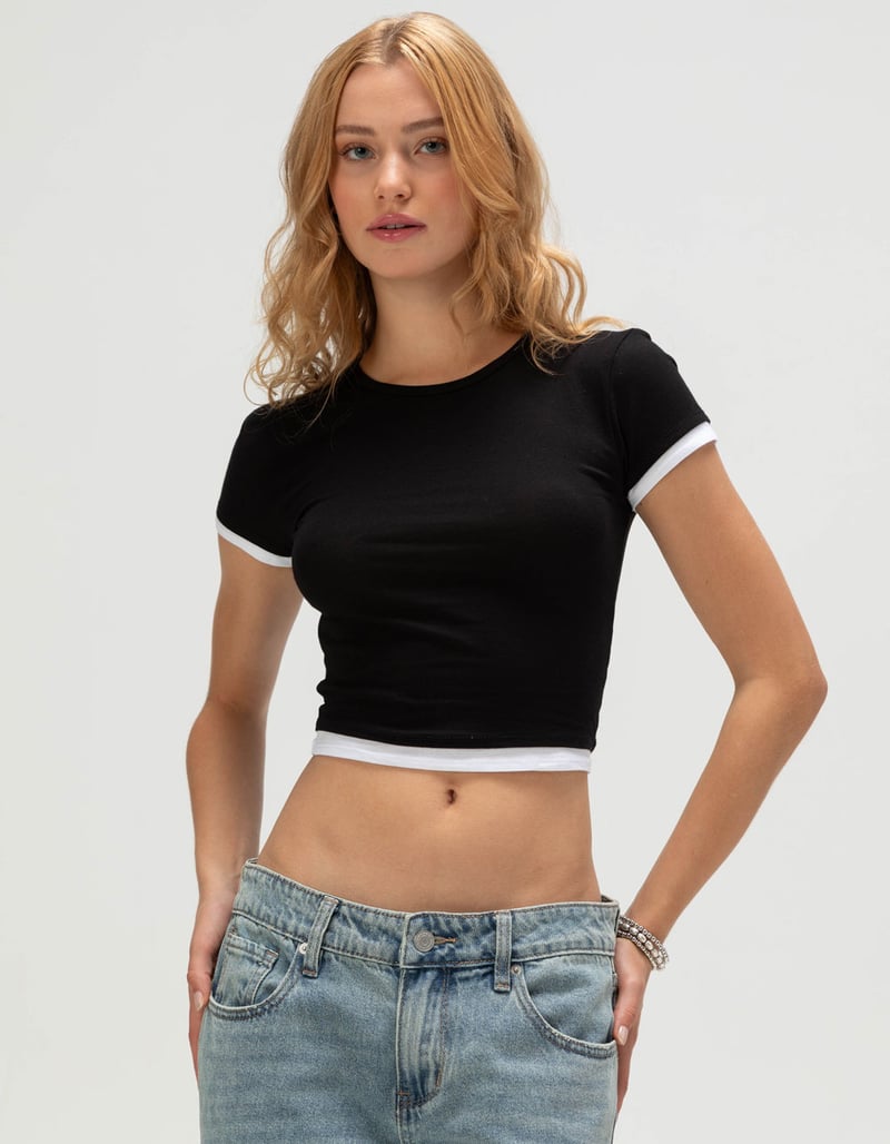 TILLYS Double Layer Womens Tee image number 0