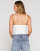 FULL TILT Essential Lace Trim Womens White Cami image number 3
