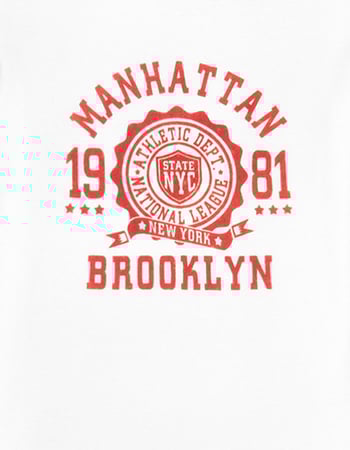 FULL TILT Brooklyn Girls Flocked Ringer Tee Alternative Image