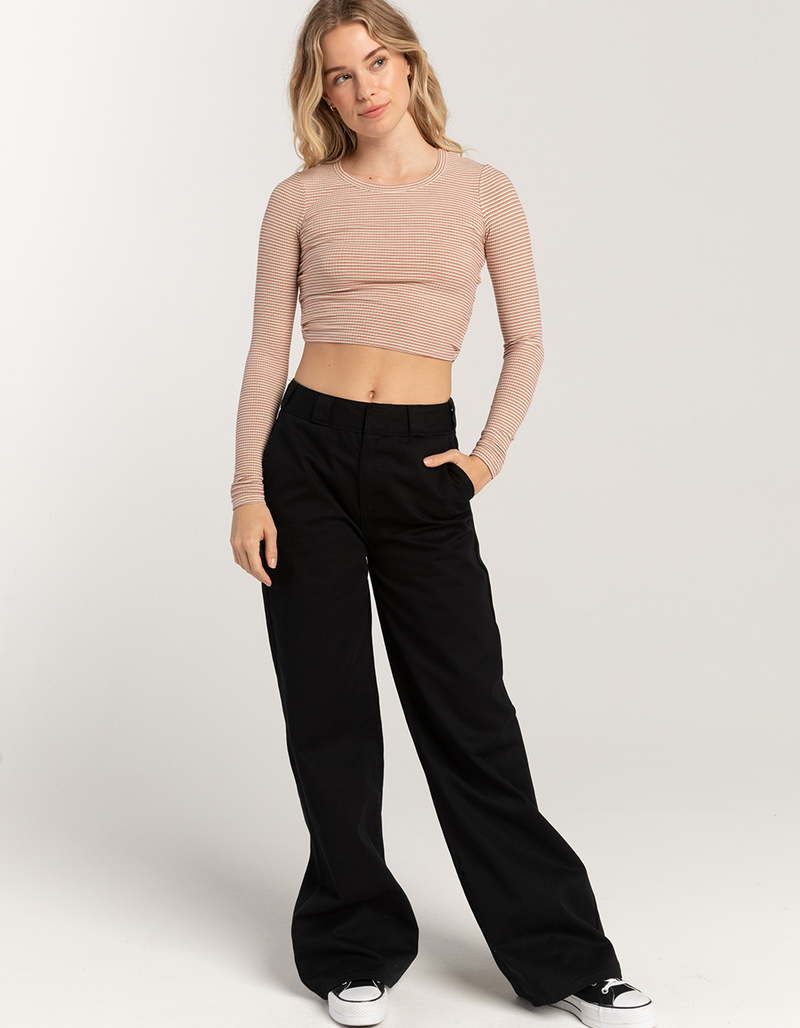 FIVESTAR GENERAL CO. Open Back Stripe Women Long Sleeve Top image number 5