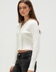 RSQ Womens Cable Knit Zip-Up Sweater image number 3