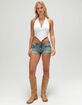 TRUE RELIGION Crystal Plunge Womens Halter Top image number 4