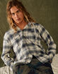RSQ Mens Plaid Hooded Flannel image number 5