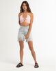 RSQ Womens Plaid Cross Front Halter Top  image number 4