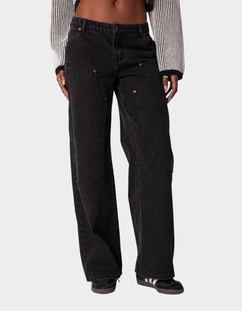 EDIKTED Ayla Low Rise Carpenter Jeans image number 0
