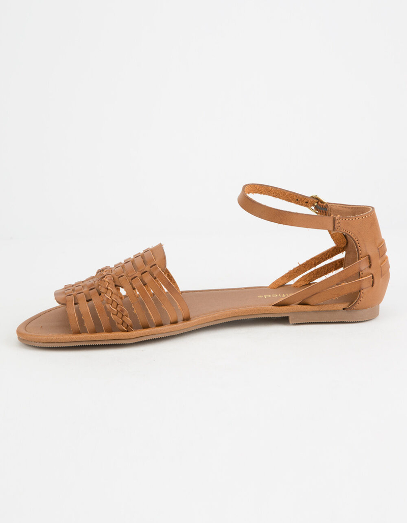 CITY CLASSIFIED Woven Basket Weave Tan Womens Sandals image number 3