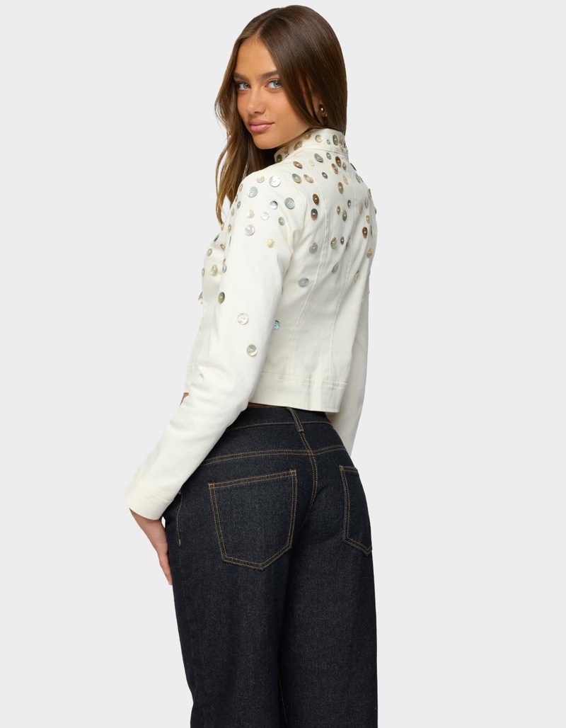 EDIKTED Elira Iridescent Fitted Jacket image number 2