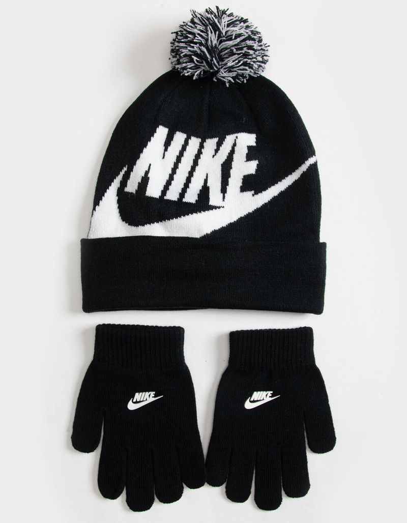 NIKE Swoosh Boys Pom Beanie and Glove Set image number 0