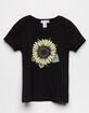 WHITE FAWN Sunflower Rib Girls Tee image number 1