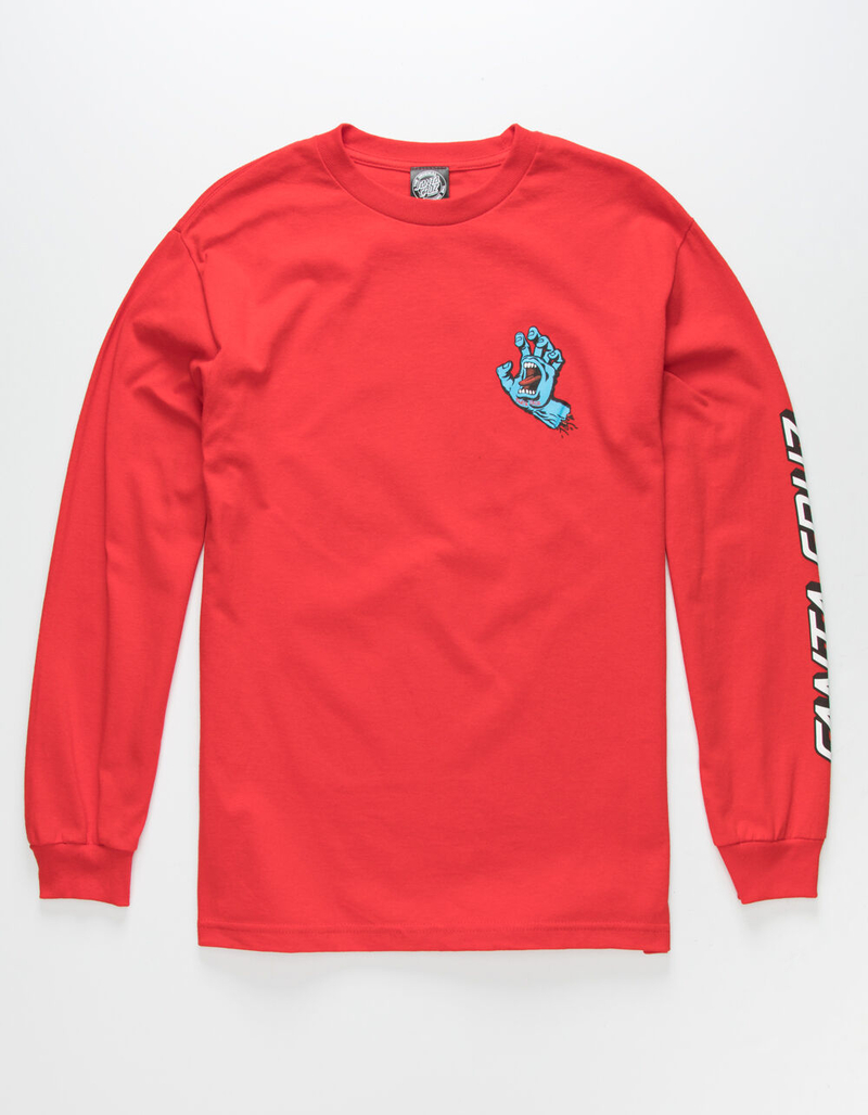 SANTA CRUZ Screaming Hand Mens Red T-Shirt image number 2