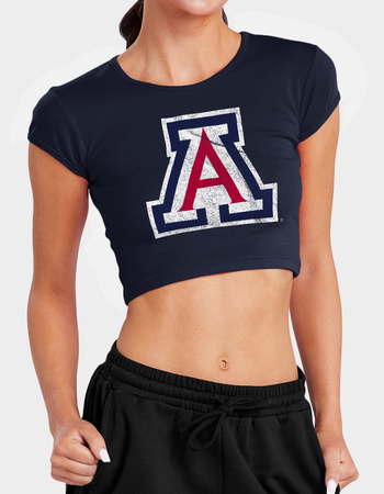 THE UNIVERSITY OF ARIZONA Distressed Primary Logo Womens Baby Rib Tee Primary Image