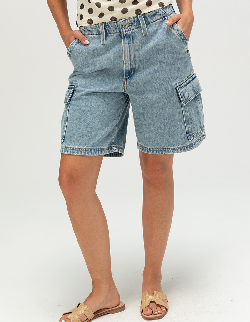 LEVI'S Womens Baggy Cargo Shorts - Too Clean image number 1