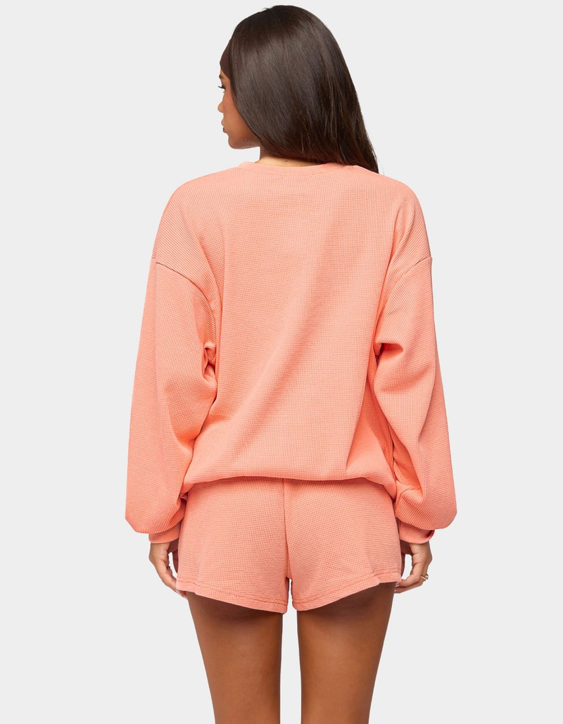 EDIKTED Baila Waffle Henley Top image number 2