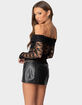 EDIKTED Elysia Fold Over Sheer Lace Top image number 5