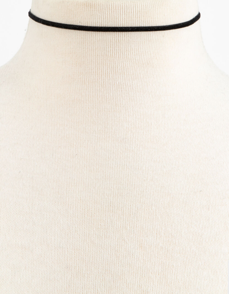 FULL TILT 5 Piece Velvet & Triangle Chokers image number 1