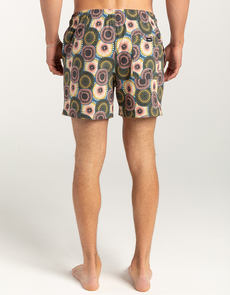 RSQ Mens Folk Circles 5" Swim Shorts image number 1