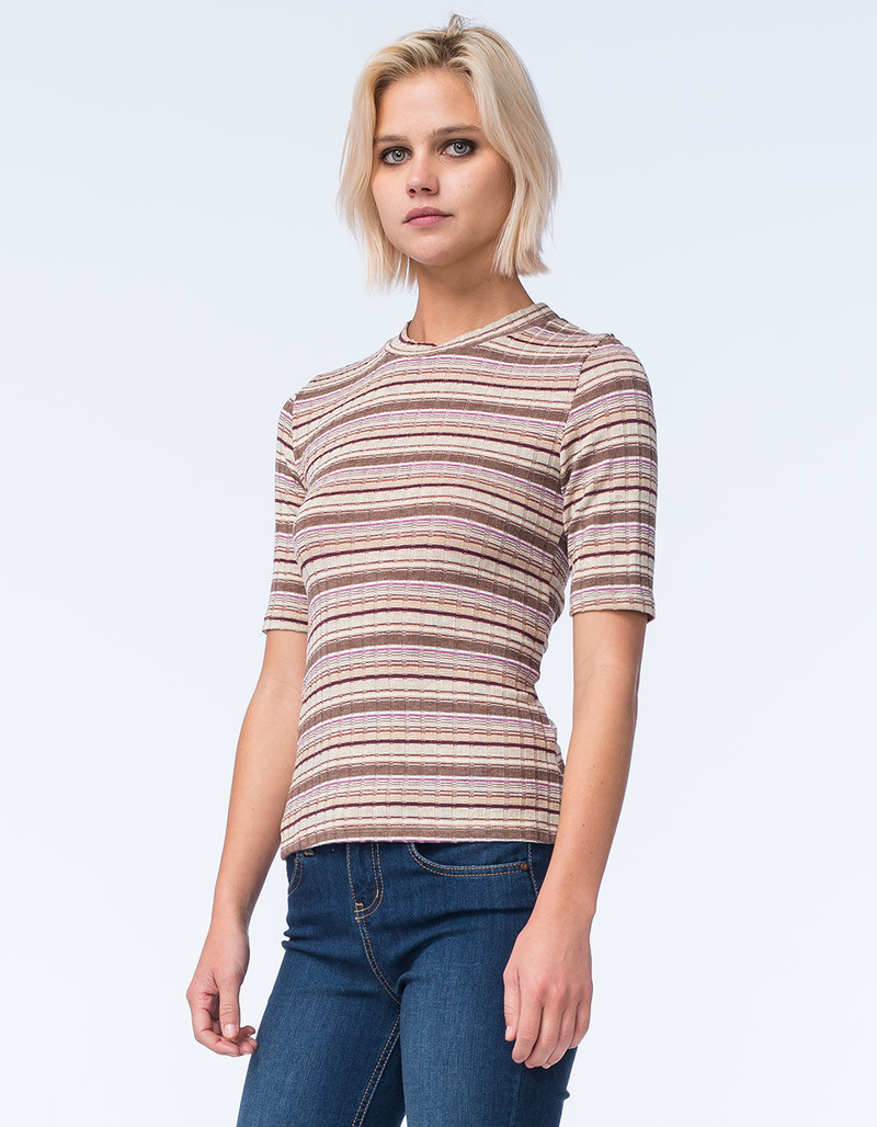 LIVING DOLL 70s Womens Rib Tee image number 1